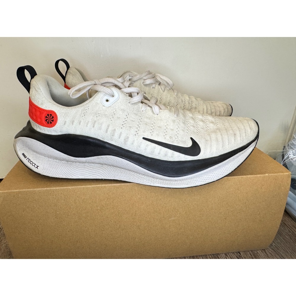Nike ReactX Infinity Run 4 Mens 10 White Black Crimson Running Shoes  wear once